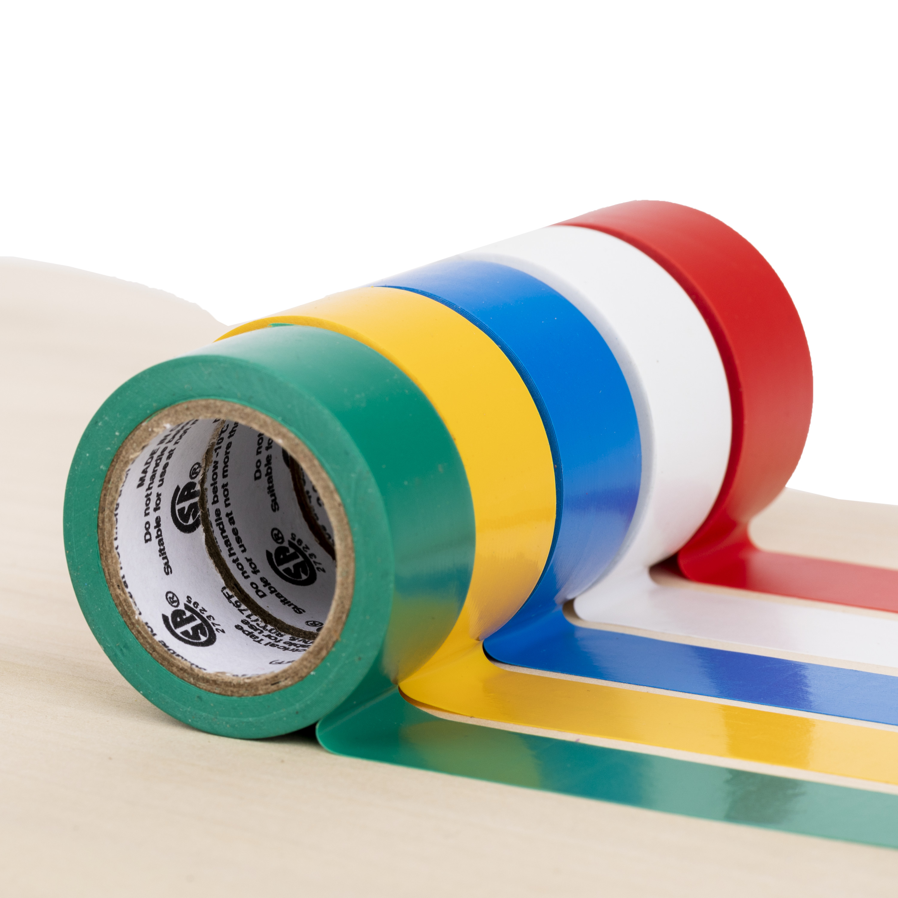 Duck Brand 0.75 in. x 12 ft. x 7 mm, Auto Electrical Tape, Assorted, 5 Pack, Size: .75 Inches x 12 Feet x 7 Mil.